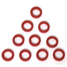 Prsteň kompaktný doplnok 90 červených krúžkov