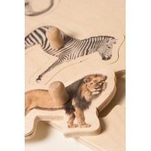 Holz-Puzzle - 5 Wildtiere