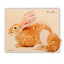 Holz-Puzzle - realistisch Hase