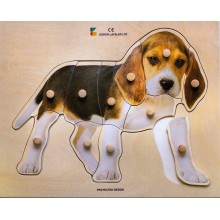 Holz-Puzzle realistisch Hund