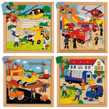 Street action puzzles - set of 4