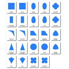 Geometrische Formen - Klassifikationskarten - Englisch