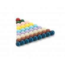 farebné perlové schodisko 7 mm pevné plastové perly
